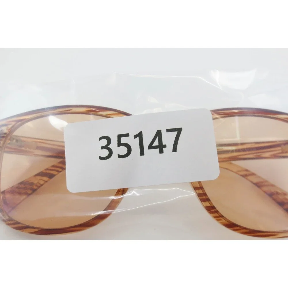 Zenni Square Brown Striped Wood Grain Eyeglass Frames Demo Lenses 50-20-145